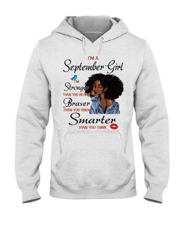 I'm A September Girl, I'm Strong Than You Believe Black Girl Shirt