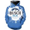 Busch Ice 3D All Over Printed Hoodie