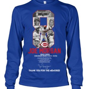8 Reds Joe Morgan 1943 2020 Cincinnati Reds Thank You For The Memories Shirt