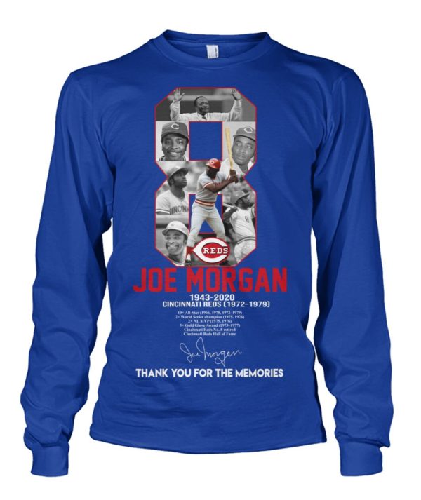 8 Reds Joe Morgan 1943 2020 Cincinnati Reds Thank You For The Memories Shirt