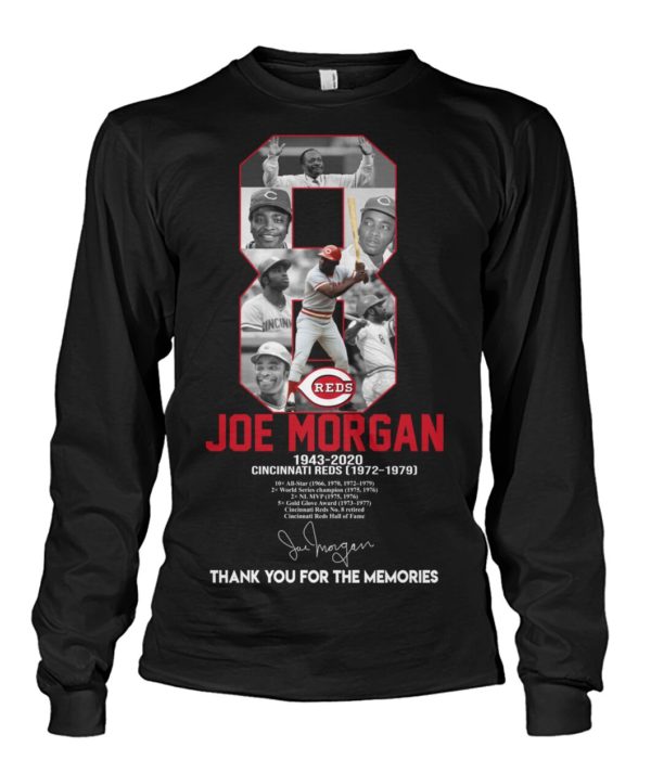 8 Reds Joe Morgan 1943 2020 Cincinnati Reds Thank You For The Memories Shirt