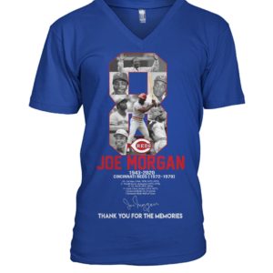 8 Reds Joe Morgan 1943 2020 Cincinnati Reds Thank You For The Memories Shirt