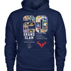 20 Grand Slam,Rafael Nadal,13 French Open,4 Us Open,2 Wimbledon,1 Australia Open Shirt. image 20 Grand Slam,Rafael Nadal,13 French Open,4 Us Open,2 Wimbledon,1 Australia Open Shirt.