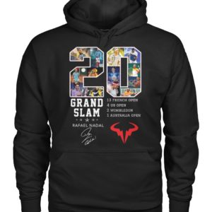 20 Grand Slam,Rafael Nadal,13 French Open,4 Us Open,2 Wimbledon,1 Australia Open Shirt. image 20 Grand Slam,Rafael Nadal,13 French Open,4 Us Open,2 Wimbledon,1 Australia Open Shirt.