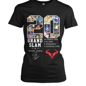 20 Grand Slam,Rafael Nadal,13 French Open,4 Us Open,2 Wimbledon,1 Australia Open Shirt. image 20 Grand Slam,Rafael Nadal,13 French Open,4 Us Open,2 Wimbledon,1 Australia Open Shirt.
