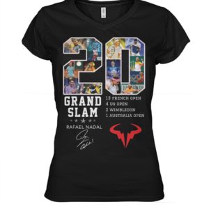 20 Grand Slam,Rafael Nadal,13 French Open,4 Us Open,2 Wimbledon,1 Australia Open Shirt. image 20 Grand Slam,Rafael Nadal,13 French Open,4 Us Open,2 Wimbledon,1 Australia Open Shirt.