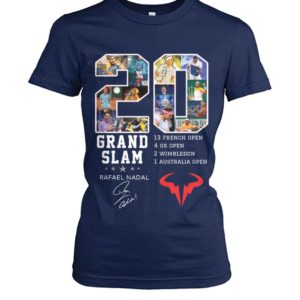 20 Grand Slam,Rafael Nadal,13 French Open,4 Us Open,2 Wimbledon,1 Australia Open Shirt. image 20 Grand Slam,Rafael Nadal,13 French Open,4 Us Open,2 Wimbledon,1 Australia Open Shirt.