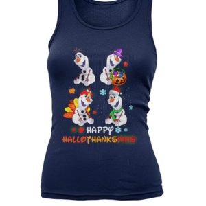 Snowman Olaf Happy Hallothanksmas Halloween Thanksgiving Christmas Shirt image Snowman Olaf Happy Hallothanksmas Halloween Thanksgiving Christmas Shirt