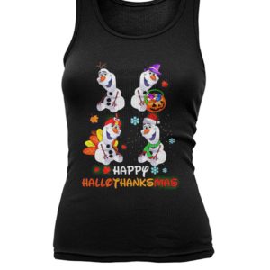 Snowman Olaf Happy Hallothanksmas Halloween Thanksgiving Christmas Shirt image Snowman Olaf Happy Hallothanksmas Halloween Thanksgiving Christmas Shirt