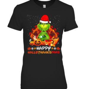 Happy Hallothanksmas Grinch & Thanksgiving Shirt
