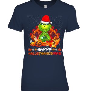 Happy Hallothanksmas Grinch & Thanksgiving Shirt