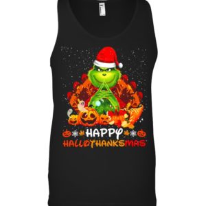 Happy Hallothanksmas Grinch & Thanksgiving Shirt