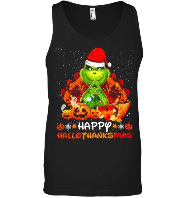 Happy Hallothanksmas Grinch & Thanksgiving Shirt