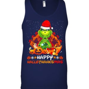 Happy Hallothanksmas Grinch & Thanksgiving Shirt