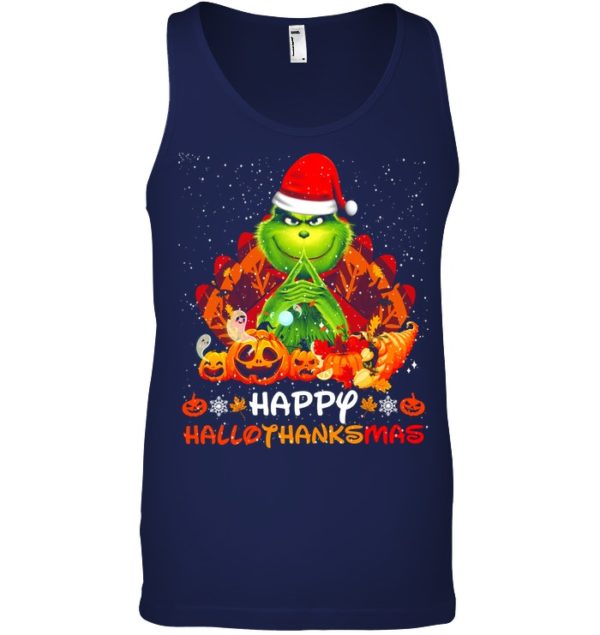 Happy Hallothanksmas Grinch & Thanksgiving Shirt