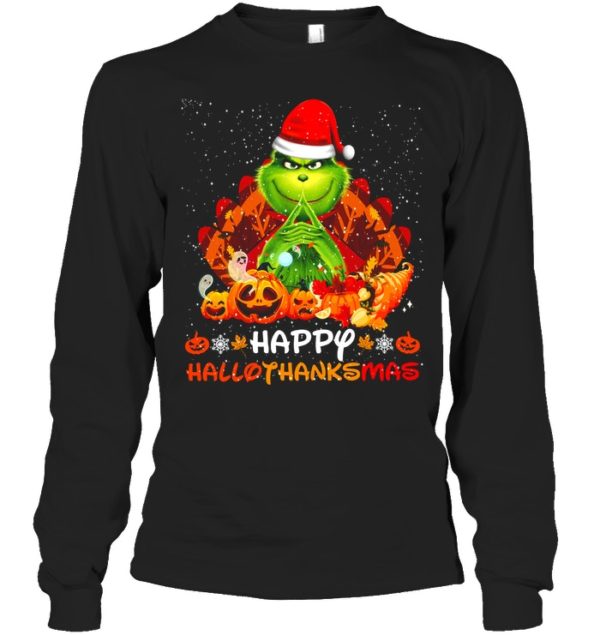 Happy Hallothanksmas Grinch & Thanksgiving Shirt