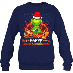 Happy Hallothanksmas Grinch & Thanksgiving Shirt