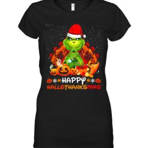Happy Hallothanksmas Grinch & Thanksgiving Shirt