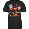 Flamingo Halloween And Merry Christmas Happy Hallothanksmas Shirt.