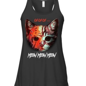 Meow Meow Meow Funny Halloween Cat Shirt.