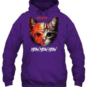 Meow Meow Meow Funny Halloween Cat Shirt.
