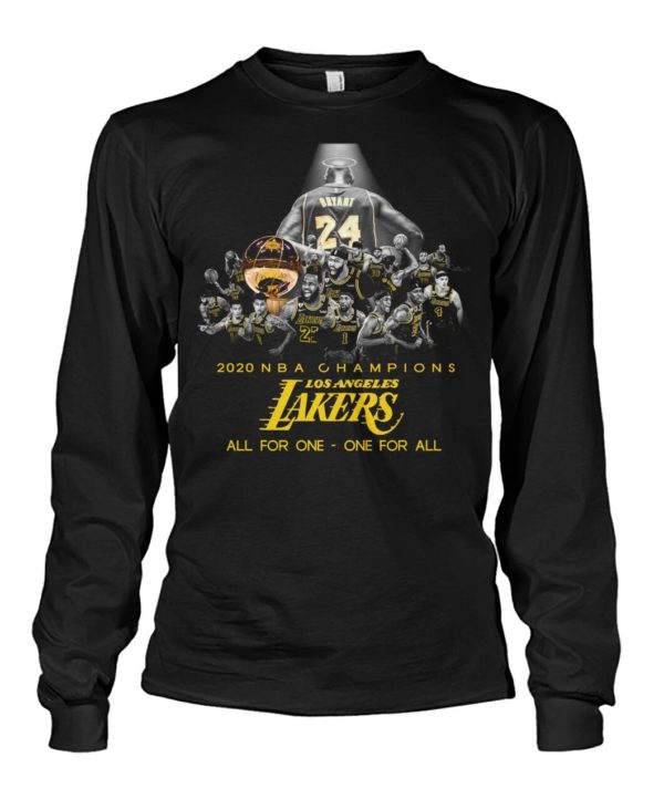2020 NBA Champions Los Angeles Lakers All For One One For All Shirt.