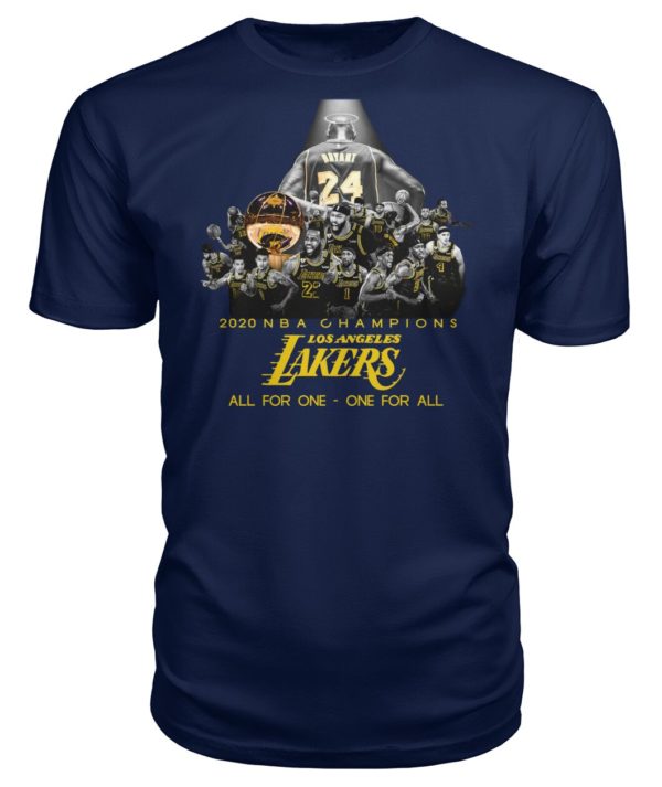 2020 NBA Champions Los Angeles Lakers All For One One For All Shirt.