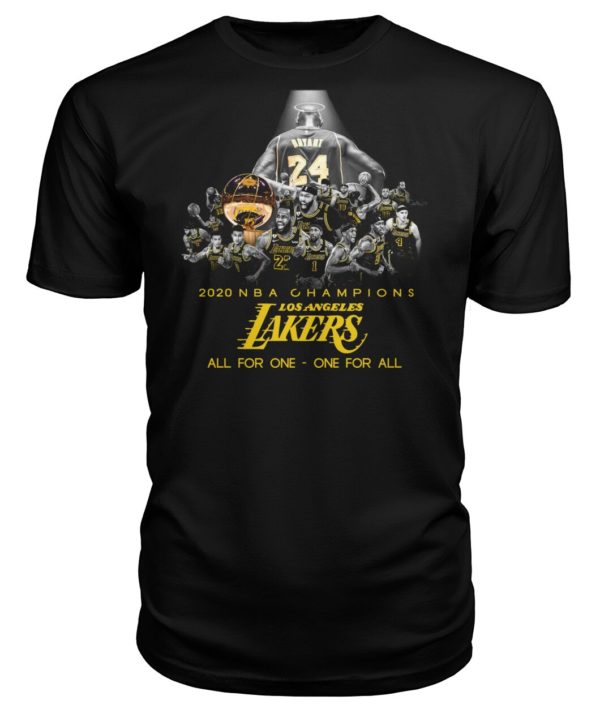 2020 NBA Champions Los Angeles Lakers All For One One For All Shirt.