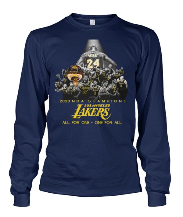 2020 NBA Champions Los Angeles Lakers All For One One For All Shirt.