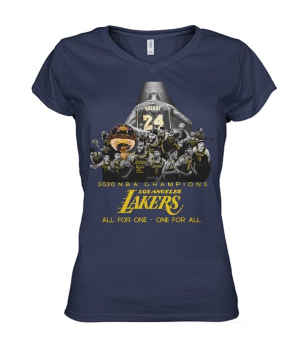 2020 NBA Champions Los Angeles Lakers All For One One For All Shirt.