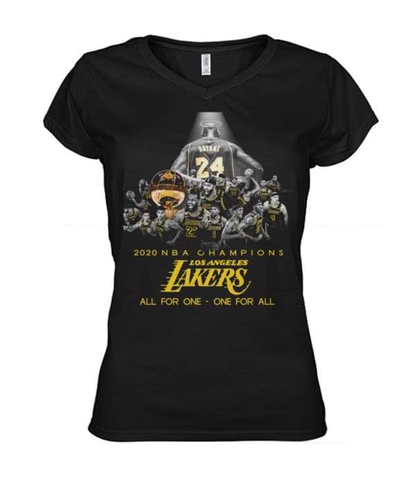 2020 NBA Champions Los Angeles Lakers All For One One For All Shirt.