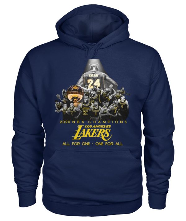 2020 NBA Champions Los Angeles Lakers All For One One For All Shirt.