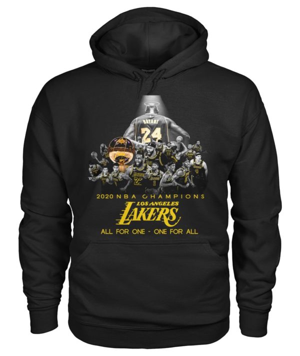 2020 NBA Champions Los Angeles Lakers All For One One For All Shirt.