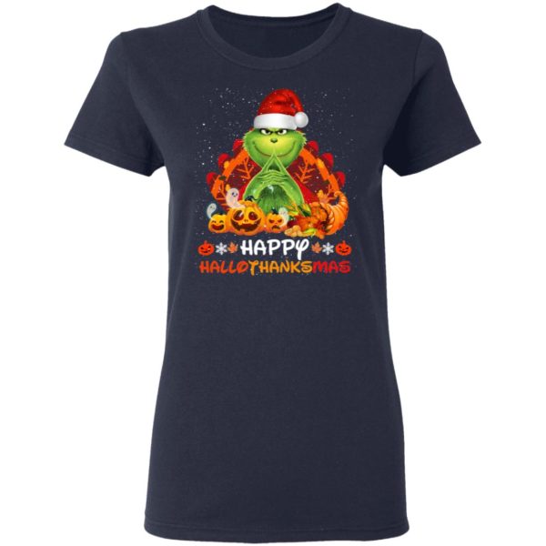 Happy Hallothanksmas Grinch & Thanksgiving Shirt