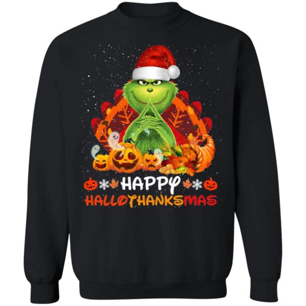 Happy Hallothanksmas Grinch & Thanksgiving Shirt