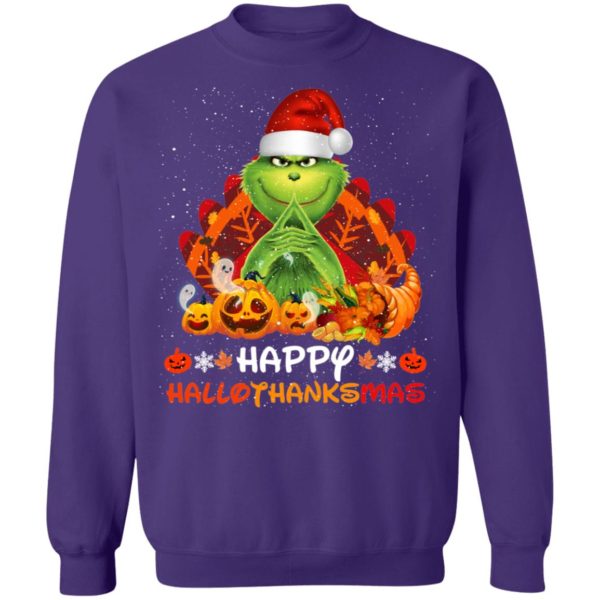 Happy Hallothanksmas Grinch & Thanksgiving Shirt