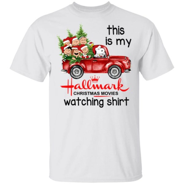 Snoopy This Is My Hallmark Christmas Movies Watching Shirt