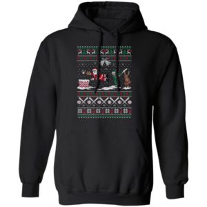 Santa Playing Baseball Funny Ugly Christmas Shirt