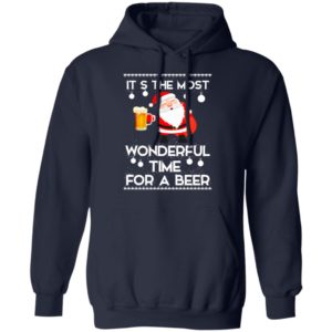 Santa It's The Most Wonderful Time Tor A Beer Shirt