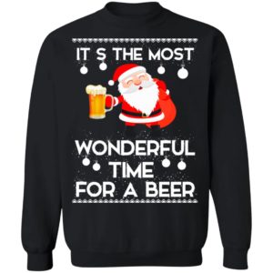 Santa It's The Most Wonderful Time Tor A Beer Shirt