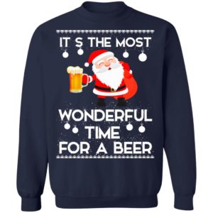 Santa It's The Most Wonderful Time Tor A Beer Shirt