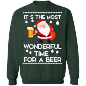 Santa It's The Most Wonderful Time Tor A Beer Shirt