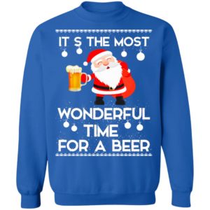 Santa It's The Most Wonderful Time Tor A Beer Shirt