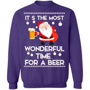 Santa It's The Most Wonderful Time Tor A Beer Shirt