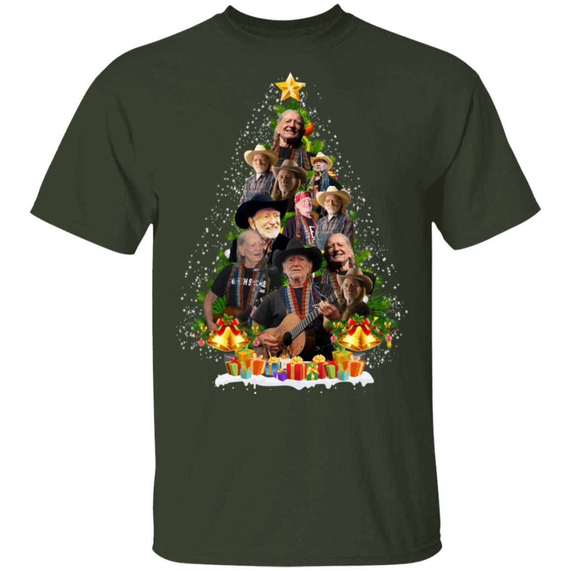 Willie Nelson Christmas Tree Shirt image Willie Nelson Christmas Tree Shirt