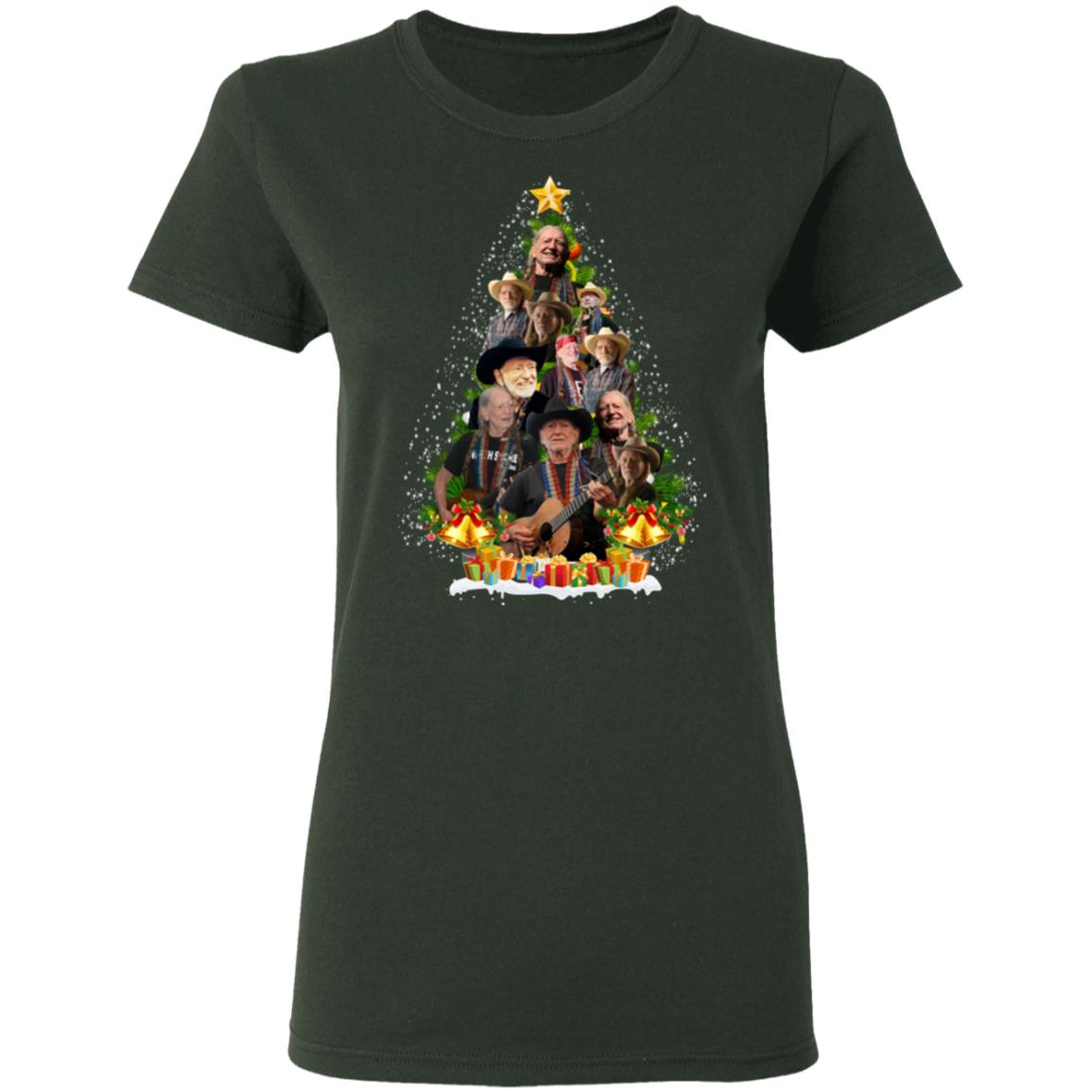 Willie Nelson Christmas Tree Shirt image Willie Nelson Christmas Tree Shirt