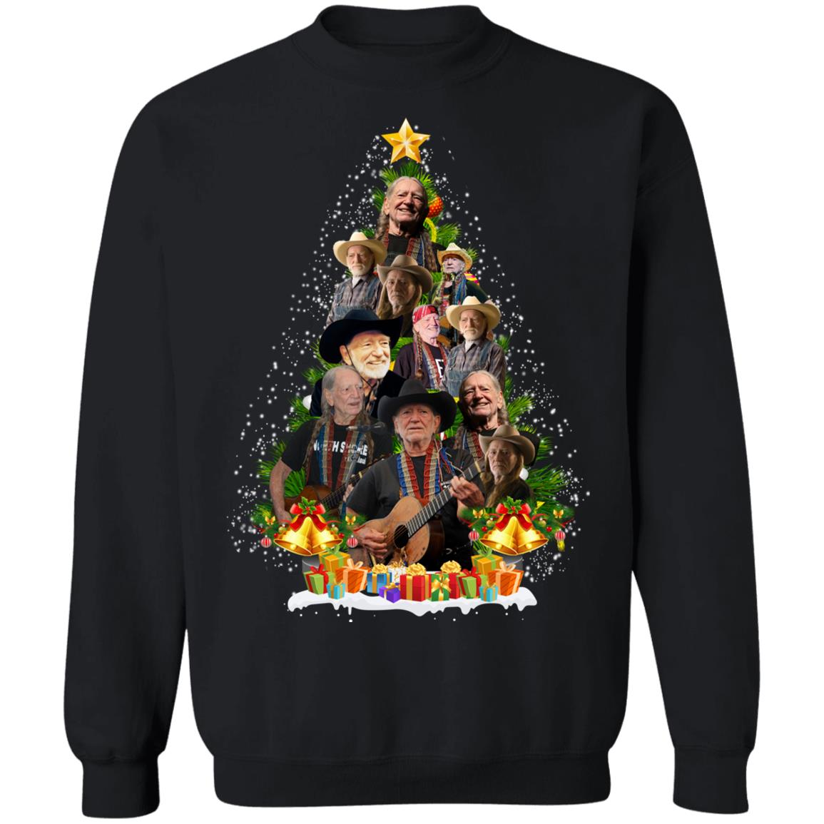 Willie Nelson Christmas Tree Shirt image Willie Nelson Christmas Tree Shirt