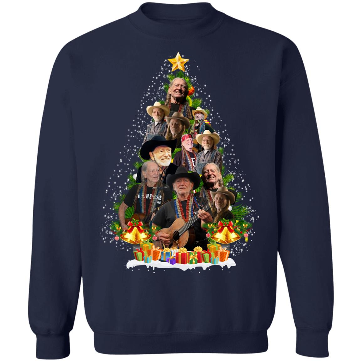 Willie Nelson Christmas Tree Shirt image Willie Nelson Christmas Tree Shirt