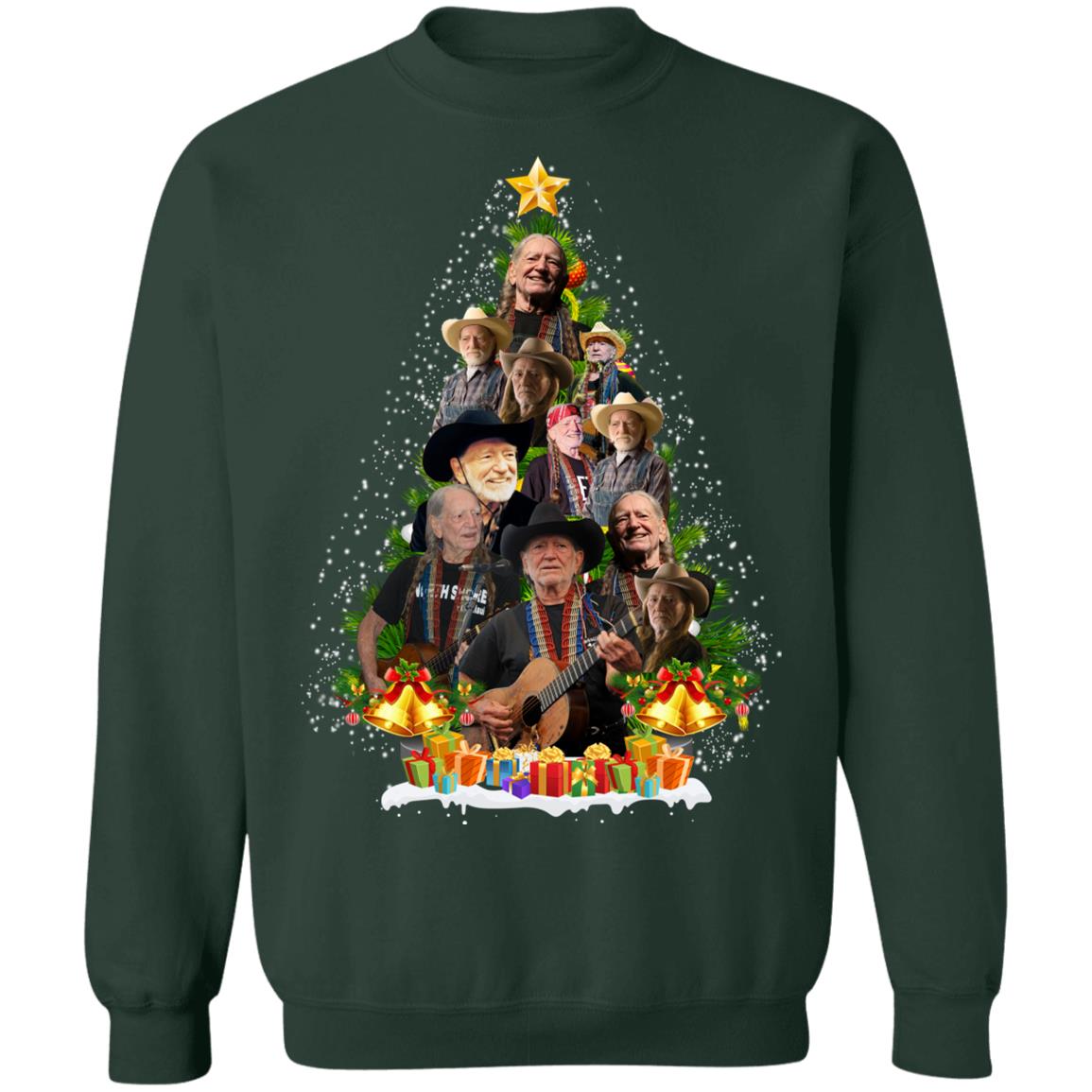 Willie Nelson Christmas Tree Shirt image Willie Nelson Christmas Tree Shirt