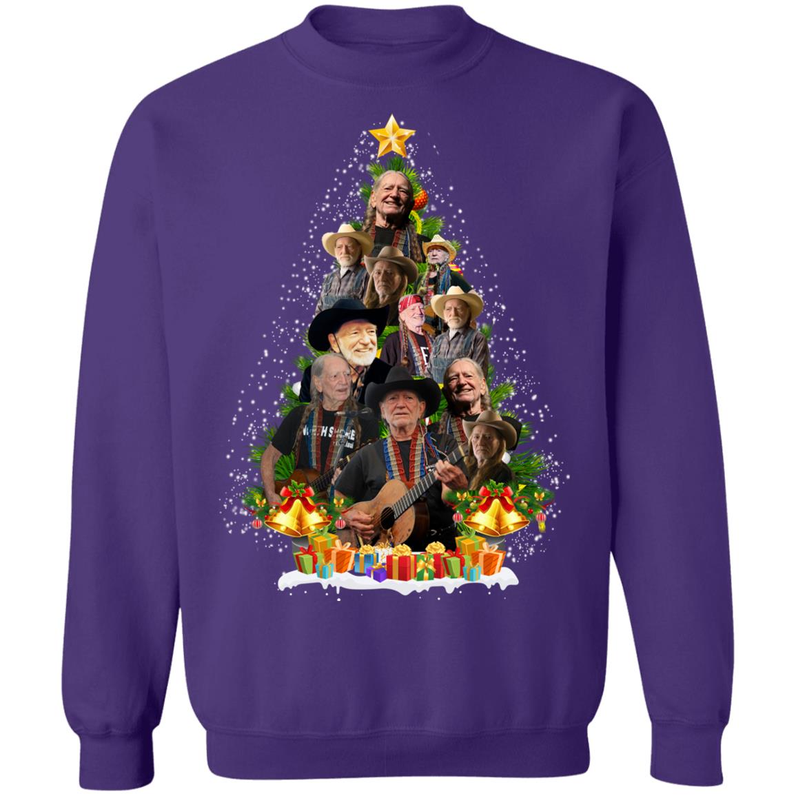 Willie Nelson Christmas Tree Shirt image Willie Nelson Christmas Tree Shirt